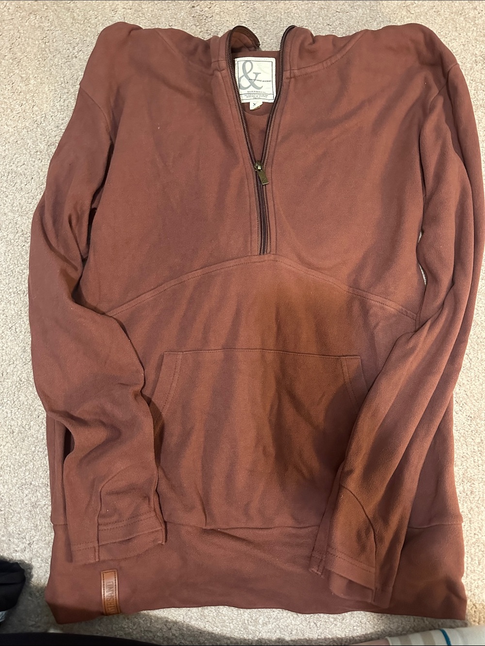 AMPERSAND AVE Women’s 1/2 Zip-Up Pullover - Chestnut